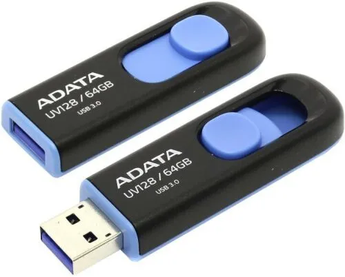 Флешка ADATA DashDrive UV128 AUV128-64G-RBE USB3.0 Flash Drive 64Gb