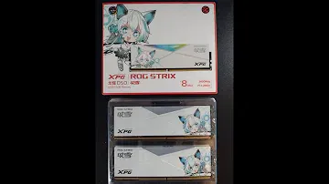 Unboxing memorias XPG D50 ROG STRIX 3600mhz (2x8gb) DDR4