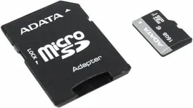 Карта памяти SD ADATA Premier AUSDH16GUICL10-RA1 microSDHC Memory Card 16Gb UHS-I + microSD--SD Adapter