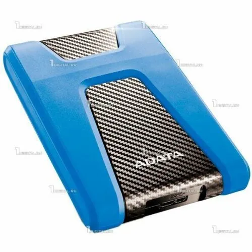 Внешний жёсткий диск ADATA 1TB DashDrive Durable HD650 2,5'' HDD USB 3.1 синий (AHD650-1TU31-CBL)-2