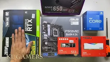 Intel Core i5 12400F ASUS PRIME B660M-K D4 XPG SPECTRIX D50 ZOTAC Gaming RTX3060 TWIN EDGE