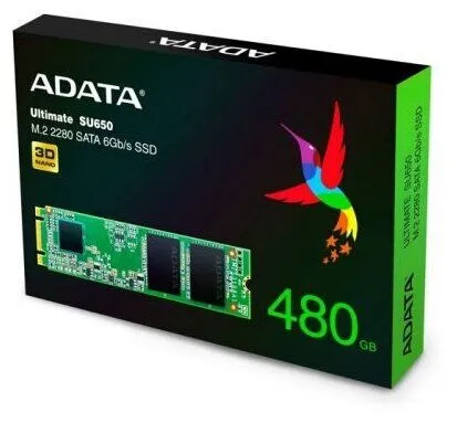 Твердотельный накопитель ADATA Ultimate SU650 480 ГБ M.2 ASU650NS38-480GT-C