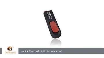 ADATA C008 64GB USB 2.0 Retractable Capless Flash Drive, Black/ RED (AC008-64G-RKD) | Review/Test
