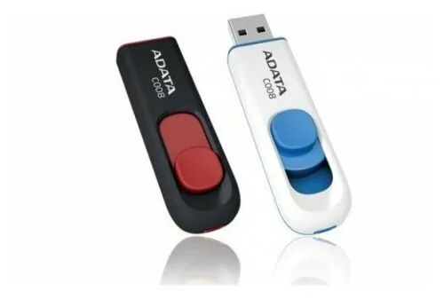 Флешка ADATA C008 32 ГБ, 1 шт., белый/голубой-4