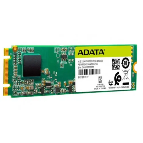Твердотельный накопитель ADATA SSD, M.2, 480GB, SATA-III, чтение: 550 Мб/с, запись: 510 Мб/с, TLC 3D NAND (ASU650NS38-480GT-C)-0