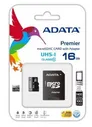 Карта памяти ADATA microSDHC 16 ГБ Class 10, UHS-I, адаптер на SD