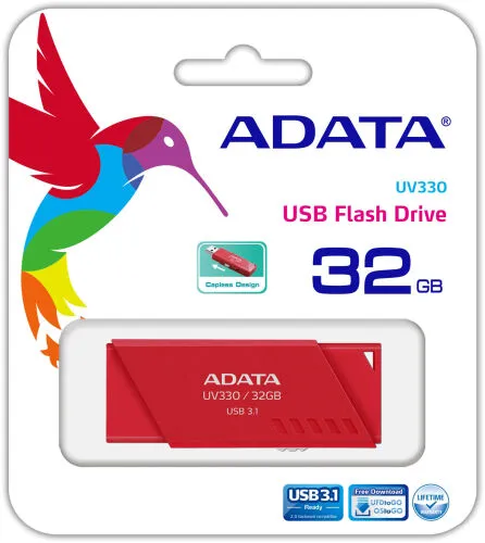 USB Флеш-накопитель ADATA Флэш драйв Adata 32GB, AUV330-32G-RRD 32 ГБ, красный-1