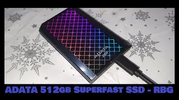 Adata 512gb SE900g Superfast External SSD - RBG LED Lighting - USB 3.2 GEN2x2 Type C - PC PS5 Xbox