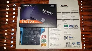 SAMSUNG V-NADSSD 860 EVO&RACK ADATA ED600&ADATA HD720 2TB UBOXING