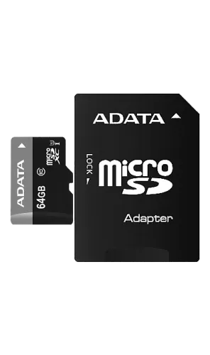 ADATA Карта памяти ADATA UHS-I MicroSD XC 64 ГБ class 10 (с адаптером)-0
