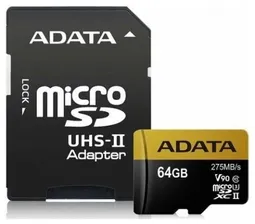 Карта памяти ADATA Premier ONE MicroSDXC 64 Гб (AUSDX64GUII3CL10-CA1)
