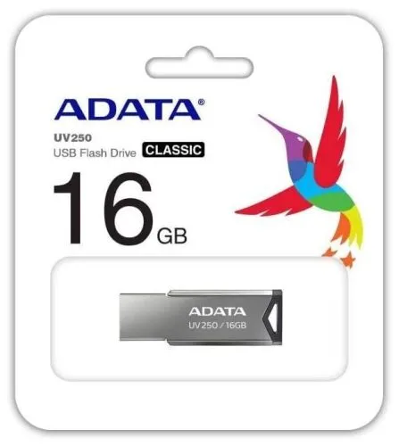 USB Флеш-накопитель ADATA AUV250-16G-RBK 16 ГБ, серебристый-1