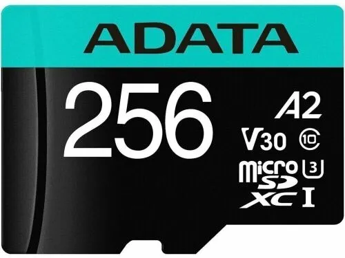 Карта памяти ADATA 256Gb MicroSD + SD адаптер (AUSDX256GUI3V30SA2-RA1)
