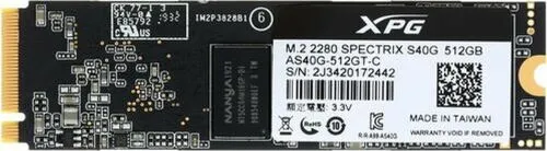 512 ГБ Внутренний SSD диск ADATA XPG SPECTRIX S40G RGB M.2 PCI-E 3.0 (AS40G-512GT-C)