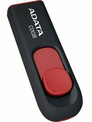 USB Флеш-накопитель ADATA C008 16 ГБ, красный, черный-0