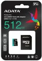 Карта памяти ADATA Premier Pro microSDXC 512 ГБ (AUSDX512GUI3V30SA2-RA1)