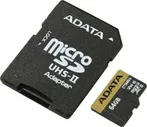 Карта памяти SD ADATA Premier ONE AUSDX64GUII3CL10-CA1 microSDXC Memory Card 64Gb V90 UHS-II U3+ microSD-- SD Adapter