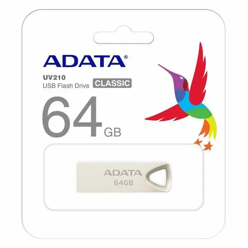 USB Флеш-накопитель ADATA UV210 AUV210-64G-RGD 64 ГБ, серебристый-1