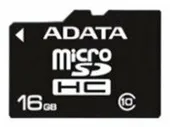 Карта памяти ADATA microSDHC 16 ГБ Class 10, R/W 16/10 МБ/с
