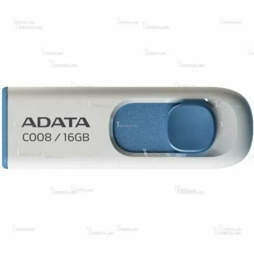 Накопитель ADATA 16GB Classic C008 белый/синий USB 2.0 Flash Drive (AC008-16G-RWE)-1