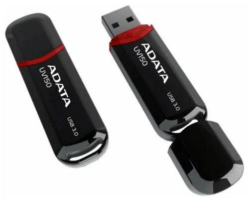 Накопитель USB flash ADATA Накопитель USB flash 32ГБ ADATA FlashDrive UV150 AUV150-32G-RBK, черный (USB3.2) (ret)-1
