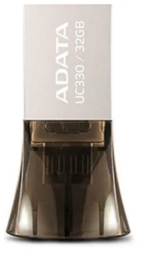 Флешка ADATA UC330 32 ГБ, черный/серебристый-1
