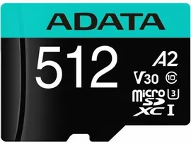 Карта памяти ADATA 512Gb MicroSD + SD адаптер (AUSDX512GUI3V30SA2-RA1)