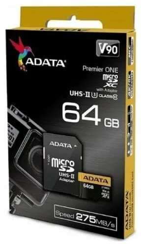 Карта памяти ADATA Premier ONE MicroSDXC 64 Гб (AUSDX64GUII3CL10-CA1)-2