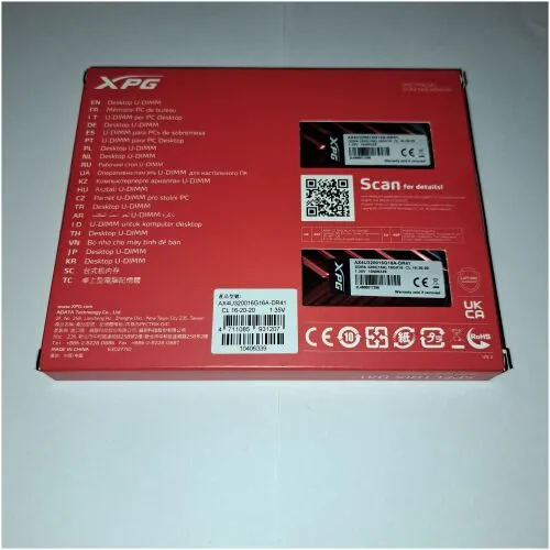Оперативная память 32Gb DDR4 3200MHz ADATA XPG D41 RGB (AX4U320016G16A-DR41) (2x16Gb KIT)-1