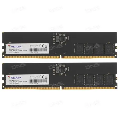 Оперативная память ADATA DDR5-4800 U-DIMM [AD5U480016G-DT] 32 ГБ-0