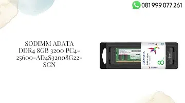 SODIMM ADATA DDR4 8GB 3200 PC4-25600-AD4S32008G22-SGN #umahit #tokokomputer #tokoonline #hardware