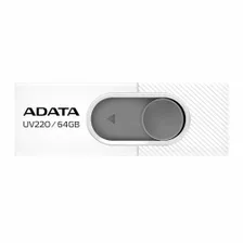 Флешка 64GB ADATA UV220, USB 2.0, белый/серый AUV220-64G-RWHGY