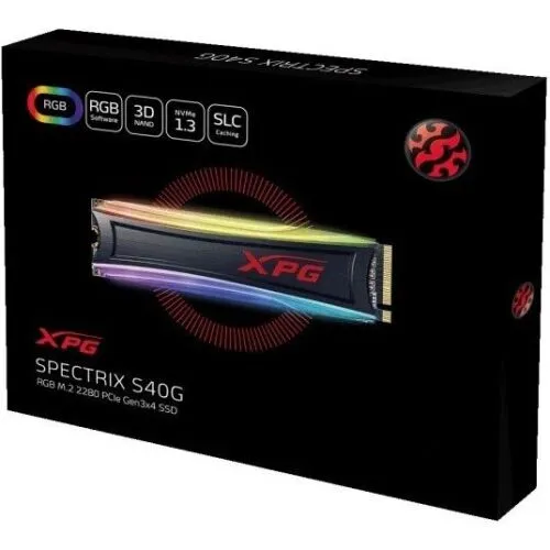 AS40G-2TT-C ADATA SPECTRIX S40G RGB SSD 2TB, 3D TLC, M.2 2280, PCIe Gen 3.0 x4, NVMe, R3500/W1900, TBW 1280-1