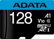Карта памяти MICROSDXC Adata, 128GB, AUSDX128GUICL10A1-RA1