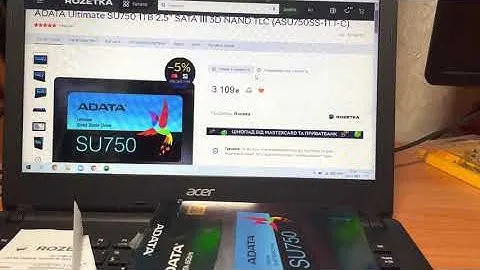 Распаковка и отзыв о товаре SSD ADATA Ultimate SU750 1TB 2.5 из Rozetka
