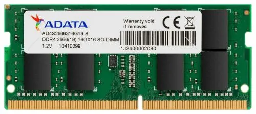 Оперативная память ADATA DDR4 8GB 2666Mhz AD4S26668G19-BGN-0