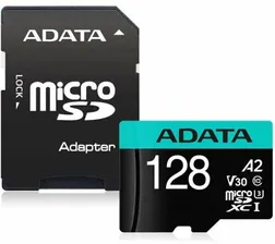 Карта памяти ADATA 128Gb MicroSD Premier Pro + SD адаптер (AUSDX128GUI3V30SA2-RA1)