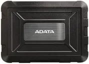 Внешний бокс жесткого диска 2.5"" ADATA External Enclosure ED600 AED600U31-CBK USB 3.1, For SSD, HDD 7mm&9.5mm, IP54, Black, Retail
