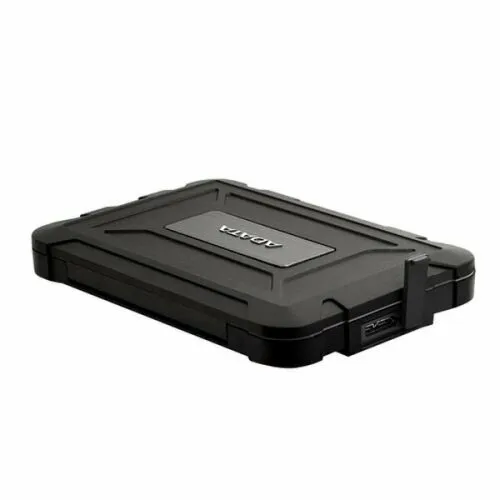 Корпус для HDD/SSD 2.5" ADATA External Enclosure ED600 AED600-U31-CBK USB 3.1, For SSD, HDD 7mm&9.5mm, IP54, Black, Retail