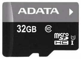 Карта памяти microSD (T-Flash) 32ГБ ADATA microSDHC Class 10 UHS-I A1 100/20 MB/s (SD адаптер)