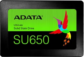 SSD накопитель ADATA Ultimate SU650, 120GB, 2.5" 7mm, SATA3, 3D TLC, R/W 520/450MB/s, IOPs 75 000/40 000, TBW 70, DWPD 0.5 (3 года) (ASU650SS-120GT-R)