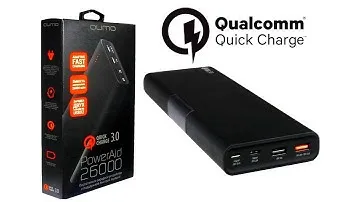Внешние аккумуляторы с быстрой зарядкой QUMO PowerAid 26000 и 15600