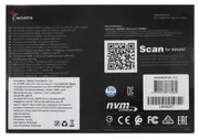 M.2 2280 1TB Adata Swordfish Client SSD Aswordfish-1t-c PCIe Gen3x4 with NVMe, 1800/1400, Iops 180/1