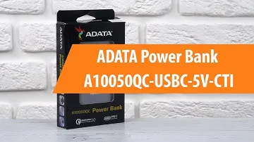 Распаковка ADATA Power Bank A10050QC-USBC-5V-CTI / Unboxing ADATA Power Bank A10050QC-USBC-5V-CTI