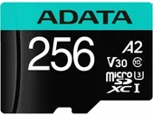 Карта памяти ADATA 256Gb MicroSD + SD адаптер (AUSDX256GUI3V30SA2-RA1)