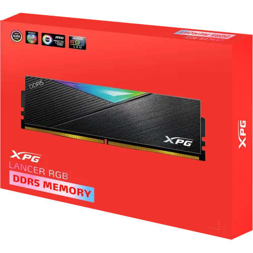 Модуль памяти DIMM 32Gb 2х16Gb DDR5 PC41600 5200MHz ADATA Lancer RGB Black (AX5U5200C3816G-DCLARBK)-2