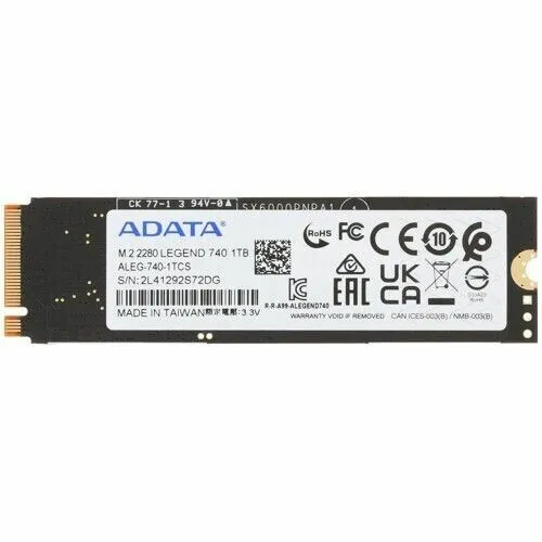 1 ТБ Внутренний SSD диск ADATA LEGEND 740 (ALEG-740-1TCS) (ALEG-740-1TCS)