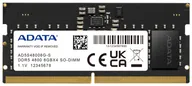 Оперативная память ADATA SO-DIMM DDR5 8Gb 4800MHz pc-38400 CL40, 1.1V (AD5S48008G-S)