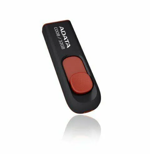 USB Флеш-накопитель ADATA C008 32 ГБ, красный, черный-1