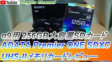 α9用 256GB大容量SDカード ADATA Premier ONE SDXC UHS-IIメモリカードレビュー